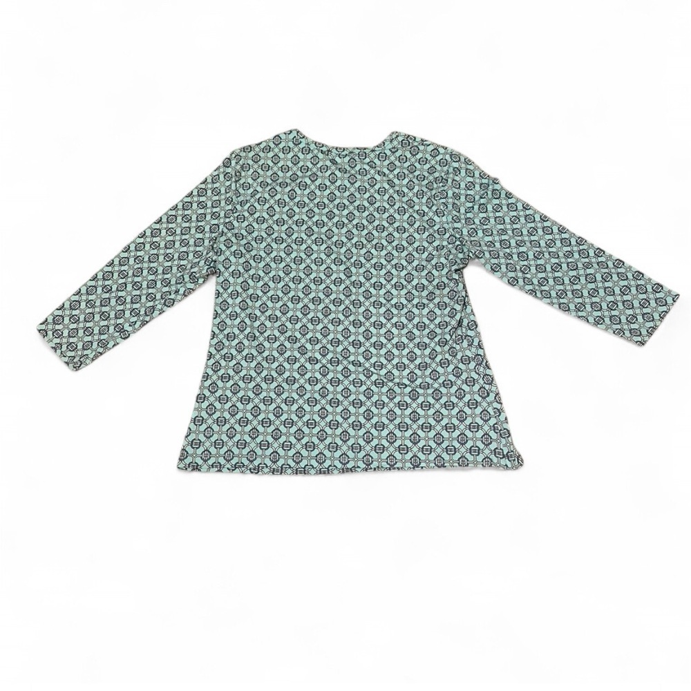 J. McLaughlin 3/4 Sleeve Top – Nautical Print, Size XL. Blue and White. - Picture 4 of 12